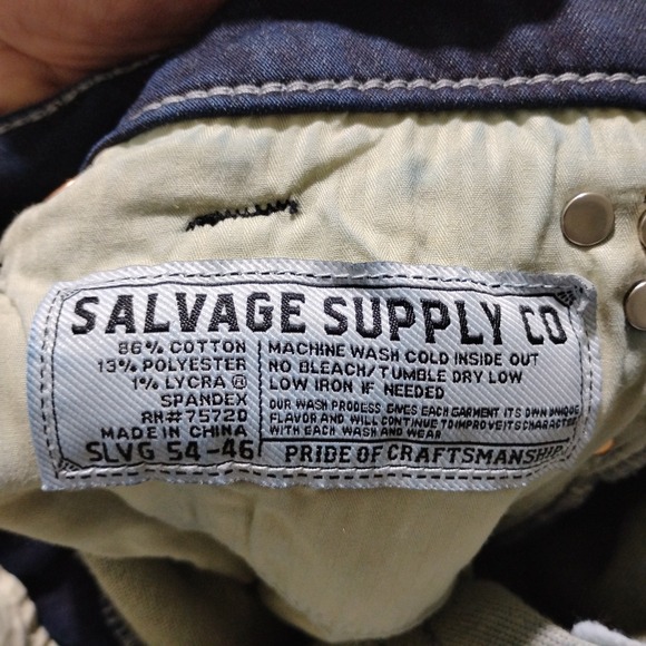 BKE Salvage Supply Co Mayhem Straight Jeans Men's 32 32x31 Regular Fit Dark Wash - Picture 15 of 16